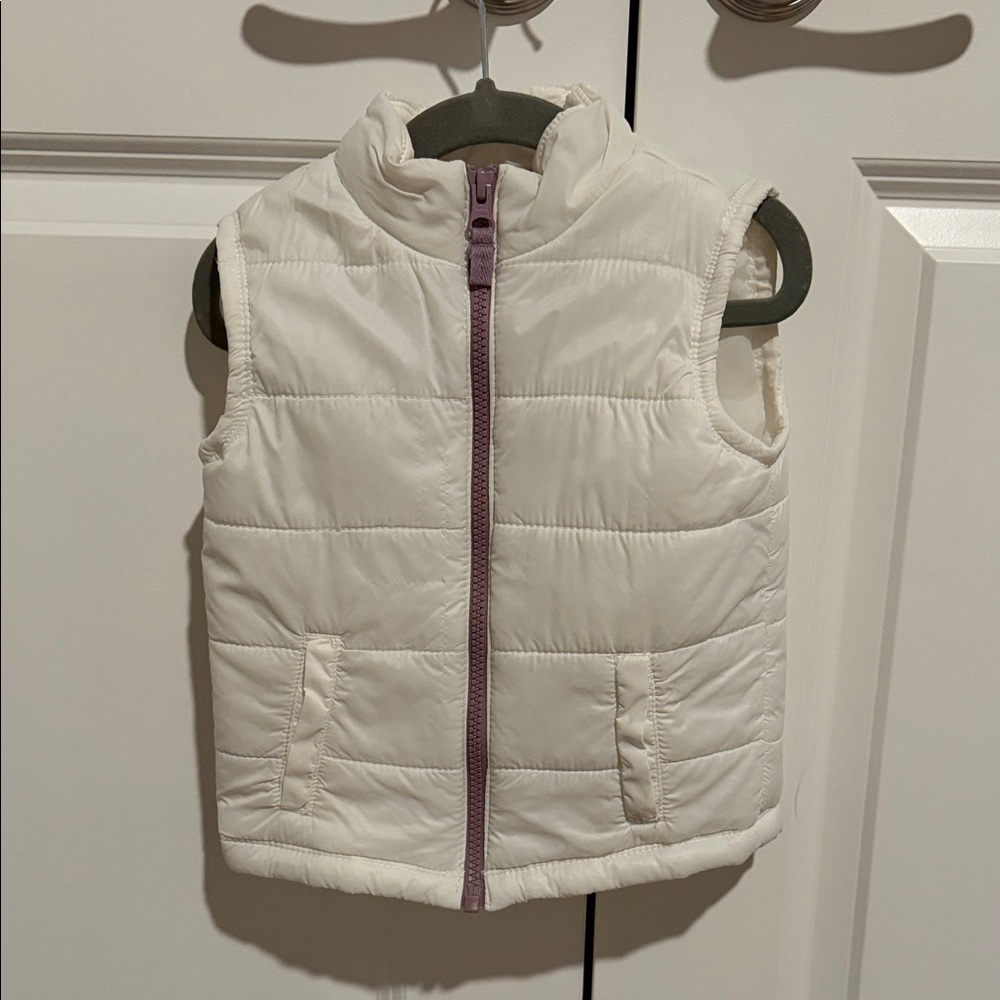 Carter's White Vest with Purple Accents
